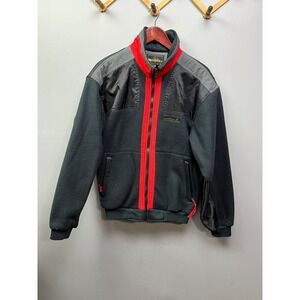 Mobius Fleece Jacket Mens 38 Black‎ Red Full Zip Gorpcore Mock Neck Colorblock